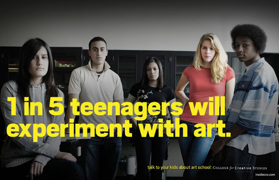 1 in 5 teenagers will experiment with art