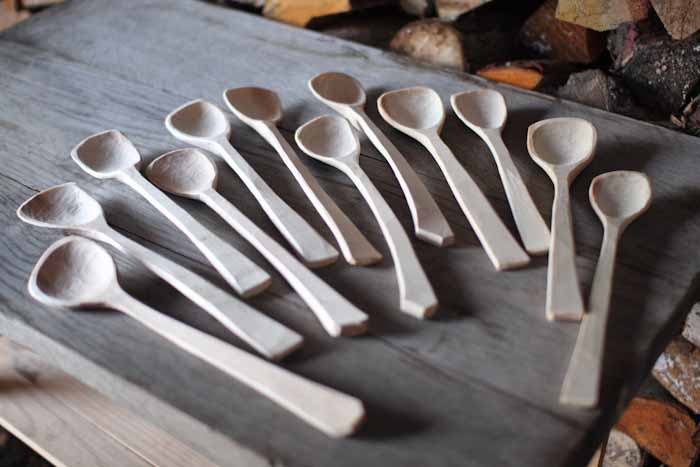table full of perfect eating spoons